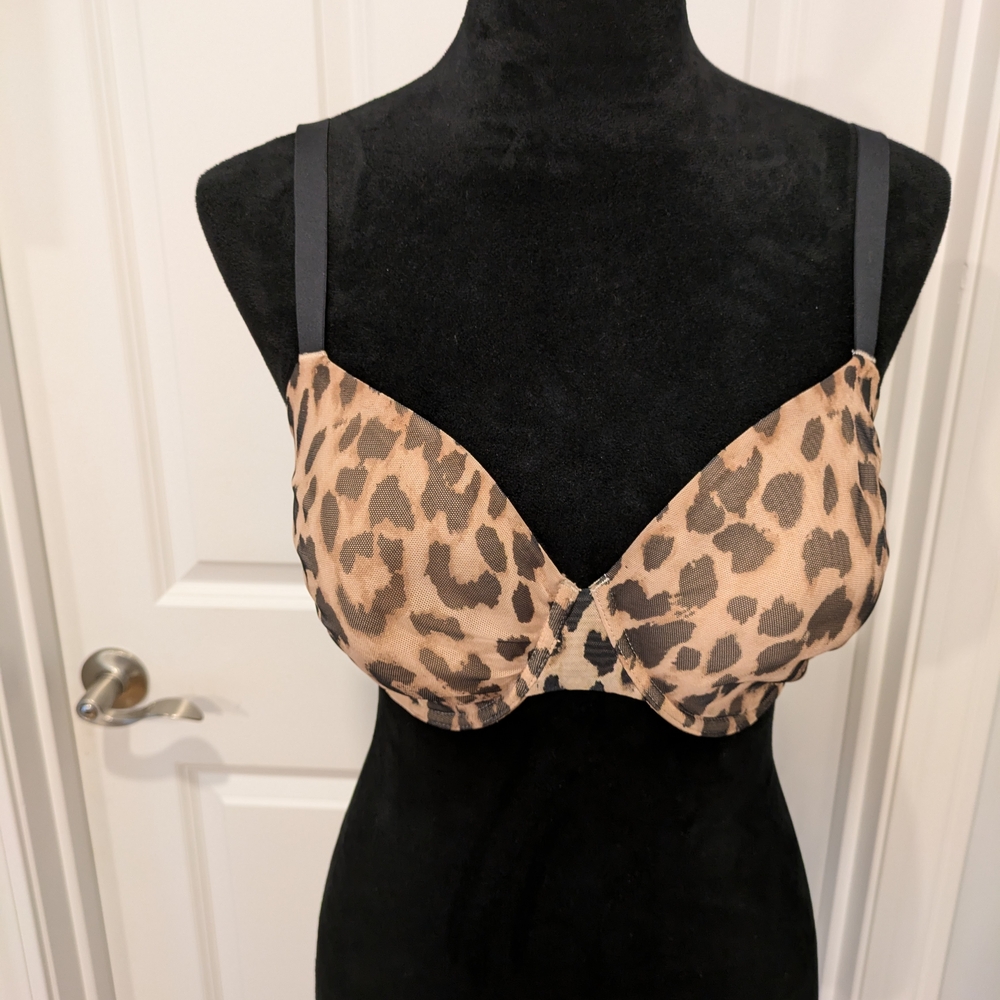 Victoria's Secret Leopard Print Bra Brown and Black